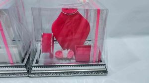 Tempat Mahar Perhiasan Pernikahan (Cincin, Gelang, Kalung, dan Anting) Hias Pita Besar