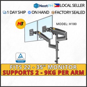 NB North Bayou Dual Monitor Arm Mount Stand Pole H180 fits 22 - 35" Monitor | Up to 9kg Per Arm[New Series]