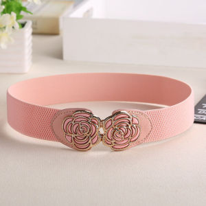 Panda SJK Waist Belts Women Fashion Ladies Stretch Elastic Belt for Dress Coat Adornment Waistband Canvas Korean Style Black Red Metal Buckle Adjustable Accessories Clothes Pin tali pinggang perempuan