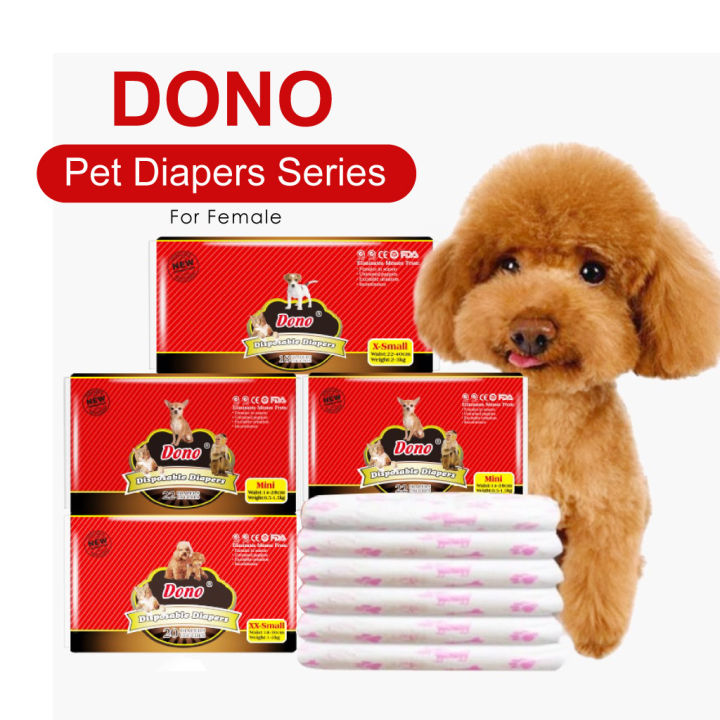 Dono Disposable Diapers for FEMALE Dogs&Cats-FOR GIRL Lampin Kucing ...