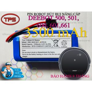PIN ROBOT HÚT BỤI NÂNG CẤP DEEBO ECOVACS 500 501 600 601661 BẢO HÀNH 9 THÁNG