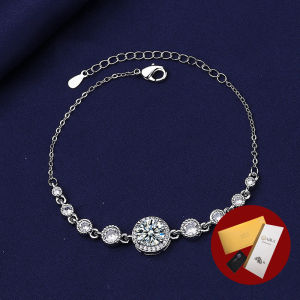 Diamcity (Free Gra Certificate) Gelang Moissanite 2 Karat Hadiah Hari Valentine