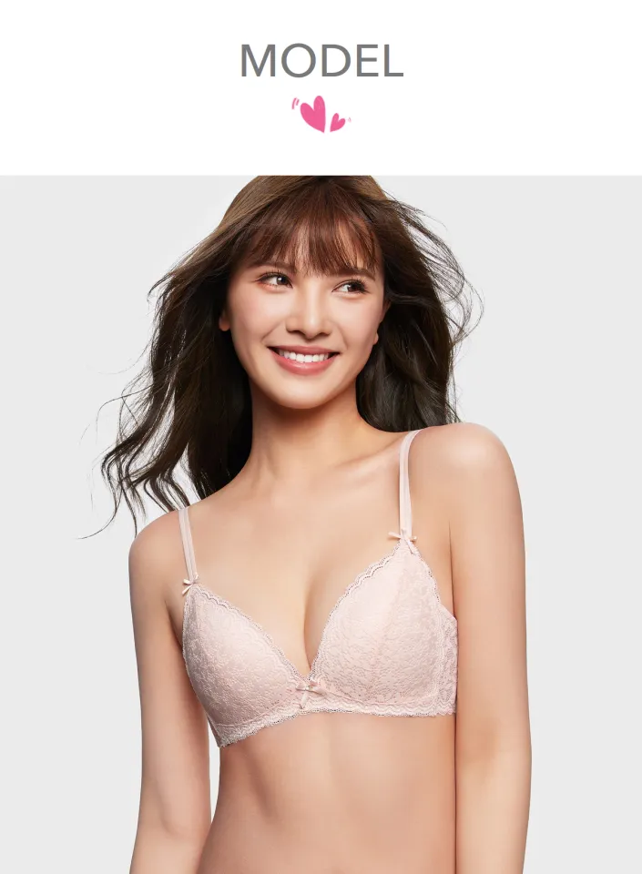 6IXTY8IGHT BORA, Wireless Girly bubble Lace Push up Triangle Bra for Woman  Girl Lingerie BR12838