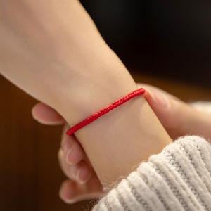 [Blue Sea Mall] Hand Woven Size Adjustable DIY Red String Bracelets Adult Child Vintage Lucky Rope Bangles Gift
