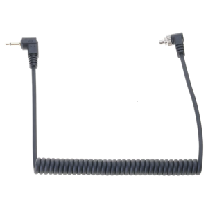 Spring Coiled Wire Flash Syncing Cable PC to 2.5mm Connectors with Wide Compatibility Lightweight PVC Housing 39.37in