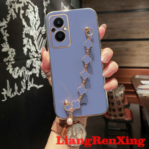 Casing OPPO Reno 7Z 5G RENO 7 Z 5G Reno7 Z 5g phone case Softcase Electroplated silicone shockproof Protector Cover new design Clover Bracelet for girl DDSYC02