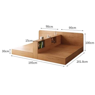 Double Bed with Partition Twin-in-One Bunk Bed Large Capacity Storage Cabinet Bed Custom-Made Bed