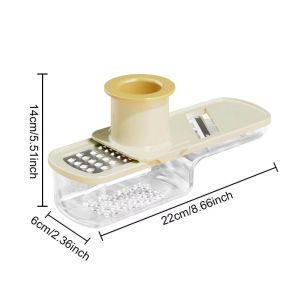 XIAHU คู่มือ ที่บดกระเทียมและขิง ขนาดเล็ก แกดเจ็ตครัว บดกระเทียม หลายฟังก์ชัน 3ใน1 ที่บดกระเทียม สำหรับบดเครื่องเทศ สมุนไพร กระเทียม