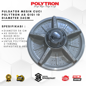 PULSATOR MESIN CUCI POLYTRON DIAMETER 34 CM AS GIGI 10