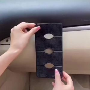 Multi-Hole Folding Car Mobile Phone Holder Creative Multi-Functional Nano Traceless Movable Items Non-Slip Adhesive Cushion Seat