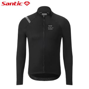Santic Men Cycling Jackets Winter Windproof Keep Warm Long Sleeve Sports Road Bicycle MTB Bike Tops