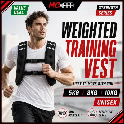 MCFIT Neoprene Invisible Weight Vest Slim Bodyweight Training Weighted Vest 5kg 8kg 10kg Baju Vest Pemberat Berotot
