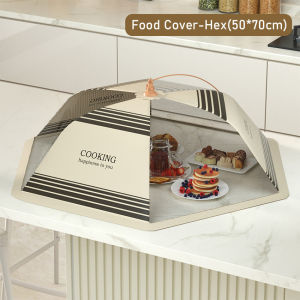 Foldable Food Cover Tudung Saji Lipat Bulat Persegi Panjang Dishcover Penutup Makanan Anti Debu Serangga Nyamuk 70cm