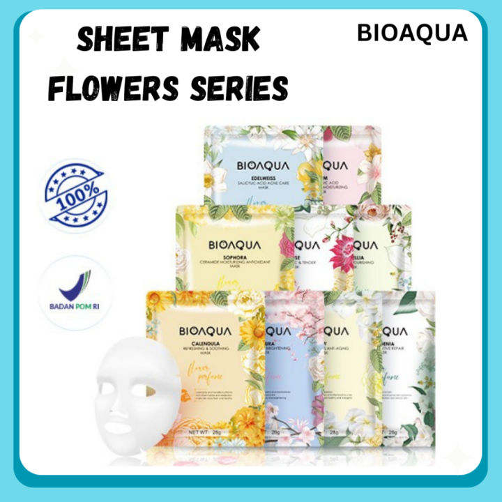 Bioaqua Sheet Mask Flowers Series Sheet Mask X The Effect Masker