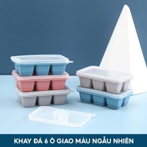 Khay Làm Đá Silicon Có Nắp Đậy Giúp Chống Mùi Tủ Lạnh Khuôn Làm Đá Thạch An Toàn Sức Khoẻ