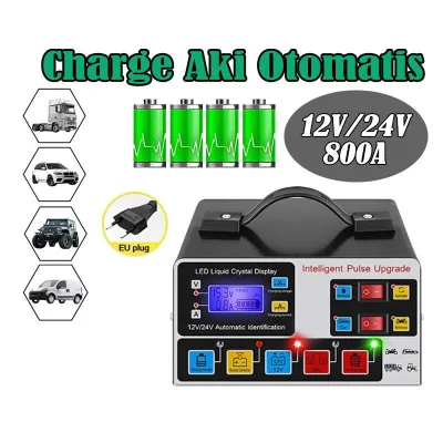 12v 24v Charger Aki Mobil Motor Truck Kapal Elektrik Otomatis 800AH/1000AH/1200AH 400W Lead Acid Smart Battery Charger