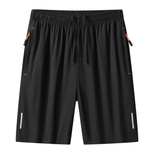 3-Piece Mens Shorts Set Ice Silk Fabric Comfort Loose Fit Beach Pants with Secure Pockets