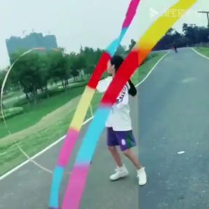4M Professional Rhythmic Gymnastics Ribbon Nylon Streamer With Rod Dance Training