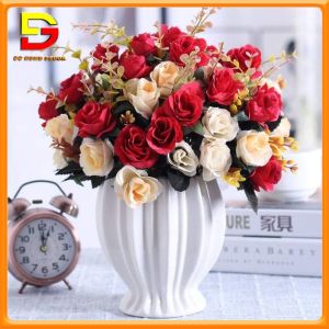 Bình Hoa Hồng Pháp Bình Hoa Mẫu Đơn Cắm Sẵn Nhiều Màu Sắc Trang Trí Nhà Cửa DG-444