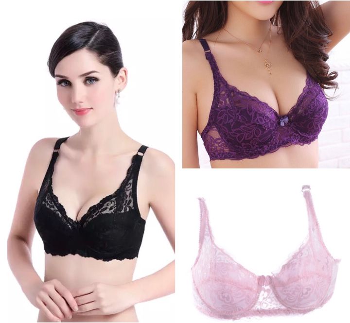 Soft lacy pushup wired bra Size - 34 36 36 Cup size- A and B