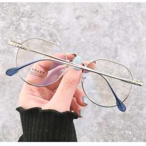 GUK Kacamata Hitam Anti Blue Light Anti Radiasi Blue Ray Gaya Korea Bahan Metal Bentuk Bulat Oval untuk Pria dan Wanita K12 9026 COD