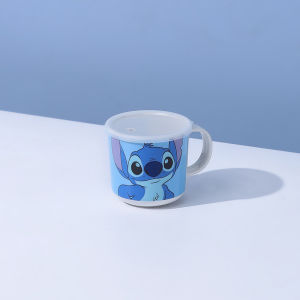 Disney Disney เด็กบนโต๊ะอาหารเด็กเมลามีนจานอาหารค่ํา Boy Stitch ในครัวเรือนเสริมอาหารกินพิเศษ Anti-Scalding ชามซุป