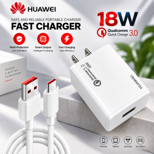 DIGI VAULT : PREMUIM High-Speed 18W HUAWEI Adapter Kit for Android: Includes Premium Micro-USB & Type-C2 Data Lines