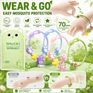 Mosquito Repellent Bracelet Glow In The Dark Essential Oil Anti Mosquito Wristband Cartoon Design Adjustable Bug Repellent Band Outdoor Mosquito Prevention For Kids