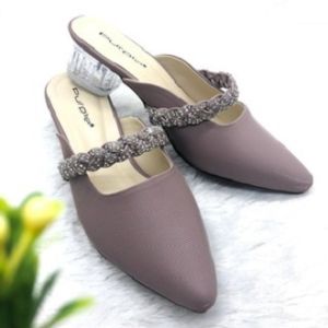 Sendal Wanita Heels Kaca 5 cm Terbaru