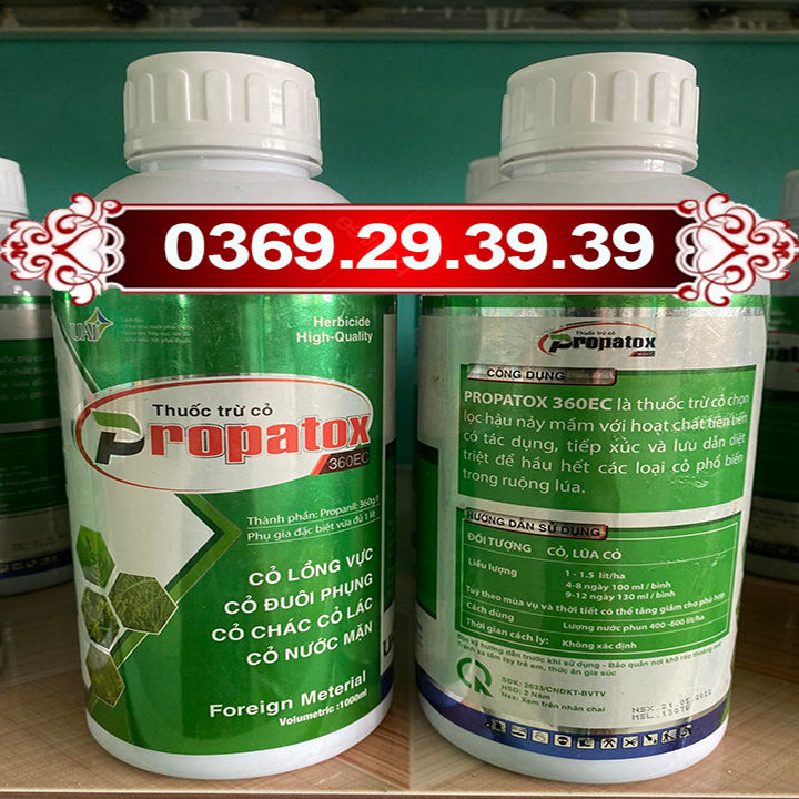 PROPATOX 360EC thuốc trừ cỏ lồng vực, đuôi phụng, chác lát hậu nẩy mầm ...