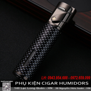 Bật Lửa Khò 1 Tia Honest BCZ853-1 Chính Hãng – Nhỏ Gọn Kim Loại Chống Gió Nắp Chống Bụi Nhìn Ga Chỉnh Lửa Dễ Có Hộp – Bật Lửa Cigar Tiện Dụng