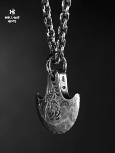 Pendant Original Genuine 925 Sterling Silver Luxury Jewelry Handmade Carved Axe 2026 Trend Necklaces And Pendants Men Women P39