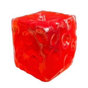 CHARRISSA Super Soft Cheese Squishy Toy Square Coconut Oil Cheese Cube Ball Simulated 7.5cm Sensory Fidget Ball Desk Toy