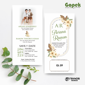[50 pcs] Undangan Pernikahan Murah Full Colour - Undangan Nikah Gopek Lite - Undangan Nikah Luxury Lite