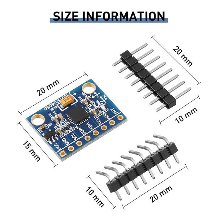 -521 MPU-6050 MPU6050 Module 3 Axis Analog Gyro Sensors+ 3 Axis ...