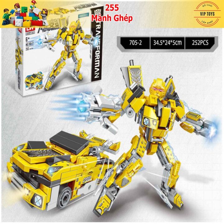 [Hoàn tiền 10%]255 Mảnh - Bộ Đồ Chơi Lắp Ghép Robot Biến Hình, Láp Ráp ...