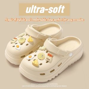 #COD Korean Slippers for Women Comfortable Eva Sandal Lightweight 4.5cm High Heels DIY Non-slip Shoes