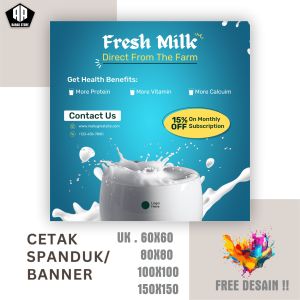 Spanduk Banner FRESH MILK BISA REQUEST