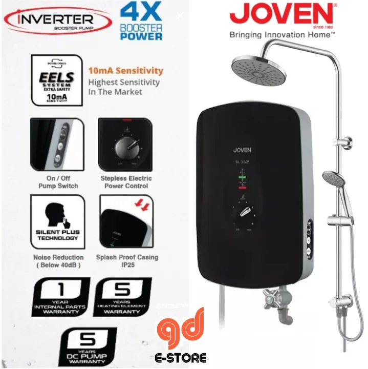 Joven Inverter Rain Shower Water Heater Inverter Pump SL30iP(RS