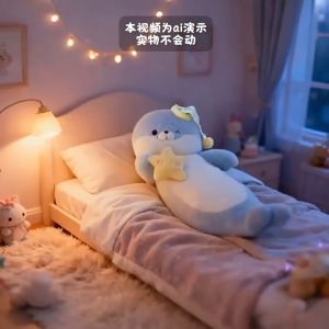 70cm Sea Otter Seal Plush Toy Sea Otter Pillow Sleep Doll Soft Stuffed Plushies Toys Kids Birthday Gifts