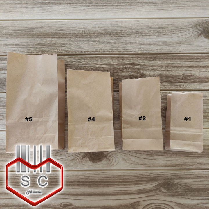 Small Supot 100 Pcs Small Brown Kraft Paper Bags | Plain Machine-Made Bags for ...