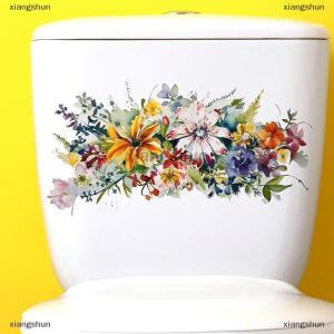 [COD] xiangshun Toilet Stickers Flower Stickers Bathroom Self-adhesive Painting Waterproof Stickers Toilet Cover Bathroom Walls Flower Stickers