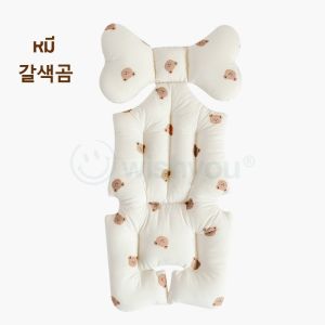 Wishyou เบาะรองรถเข็นเด็กนลายหมีน่ารัก เบาะรองคาร์ซีทหนาเด็ก 0-36 เดือน ผ้าฝ้ายระบายอากาศ อุปกรณ์เสริมสำหรับรถเข็นเด็ก