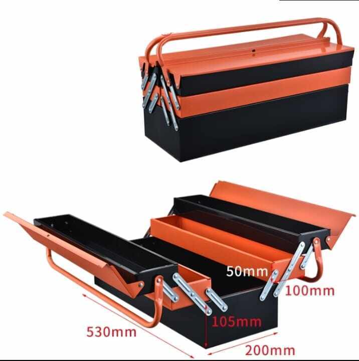 Ppp Tool Box Big 53cm 3 Tiers 5 Trays Metal Cantilever Steel Tool 