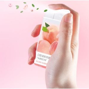 Xịt thơm miệng kháng khuẩn chính hãng hàng nội địa Trung Hương bạc hà the mát và Hương đào ngọt