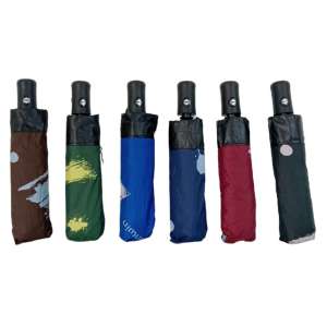 (ELLA SHOP) 3 fold Automatic Coated Printed NEW (PAINT) Design sun protection High Quality Umbrella