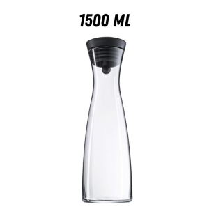 Crystal House Large Capacity Borosilicate Glass Water Bottle with Easy-To-Open Lid for Refrigerator-Friendly Design Jug