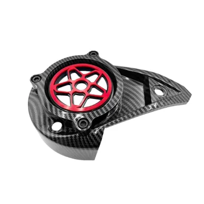 1PCS Pully Cover For Honda CLICK V2 / CLICK V3 / CLICK V4 With Transparent Screen CVT Replacement Cover For HONDA CLICK 125/150 Carbon