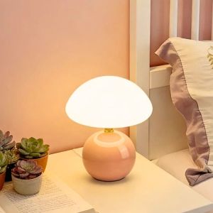 Adjustable Dimmable Mushroom LED Desk Lamp USB-Powered Bedroom & Living Room Table Lamp Modern Minimalist Home Desktop Lightin