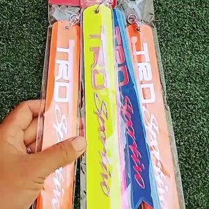 Yok thip:ป้ายสะท้อนแสง ห้อยท้ายรถโตโยต้าTRD 1ชิ้นมี2 สี อุปกรณ์ตกแต่งรถ รถสวยเท่โตโยต้าtoyota ห้อยรถ